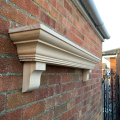 Victorian Style Solid Wood Mantel Piece, Floating Shelf with Corbels